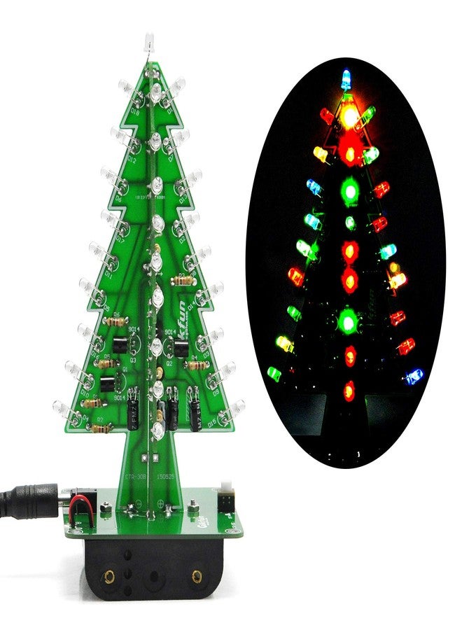 Gikfun Christmas Tree 3D Xmas Tree Led DIY Kits 7 Color Flash Circuit LED EK1697 - Image 1